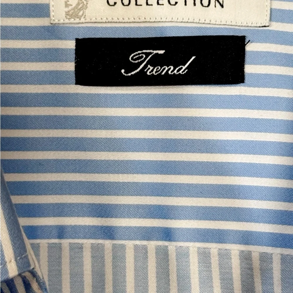 Versace Collection “Trend” in Elegant Blue Striped Dress Shirt for Men - Picture 2 of 6